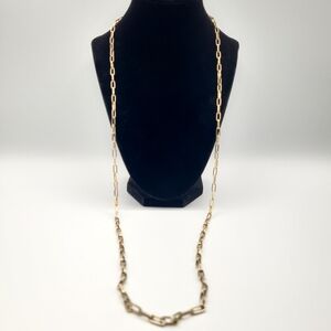 Gold Paperclip Chain Vintage Sarah Coventry - Layering necklace - Signed